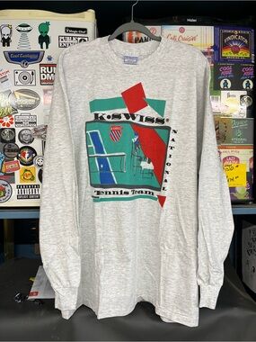 Vintage 90s K-Swiss National Tennis Team Long Sleeve Shirt